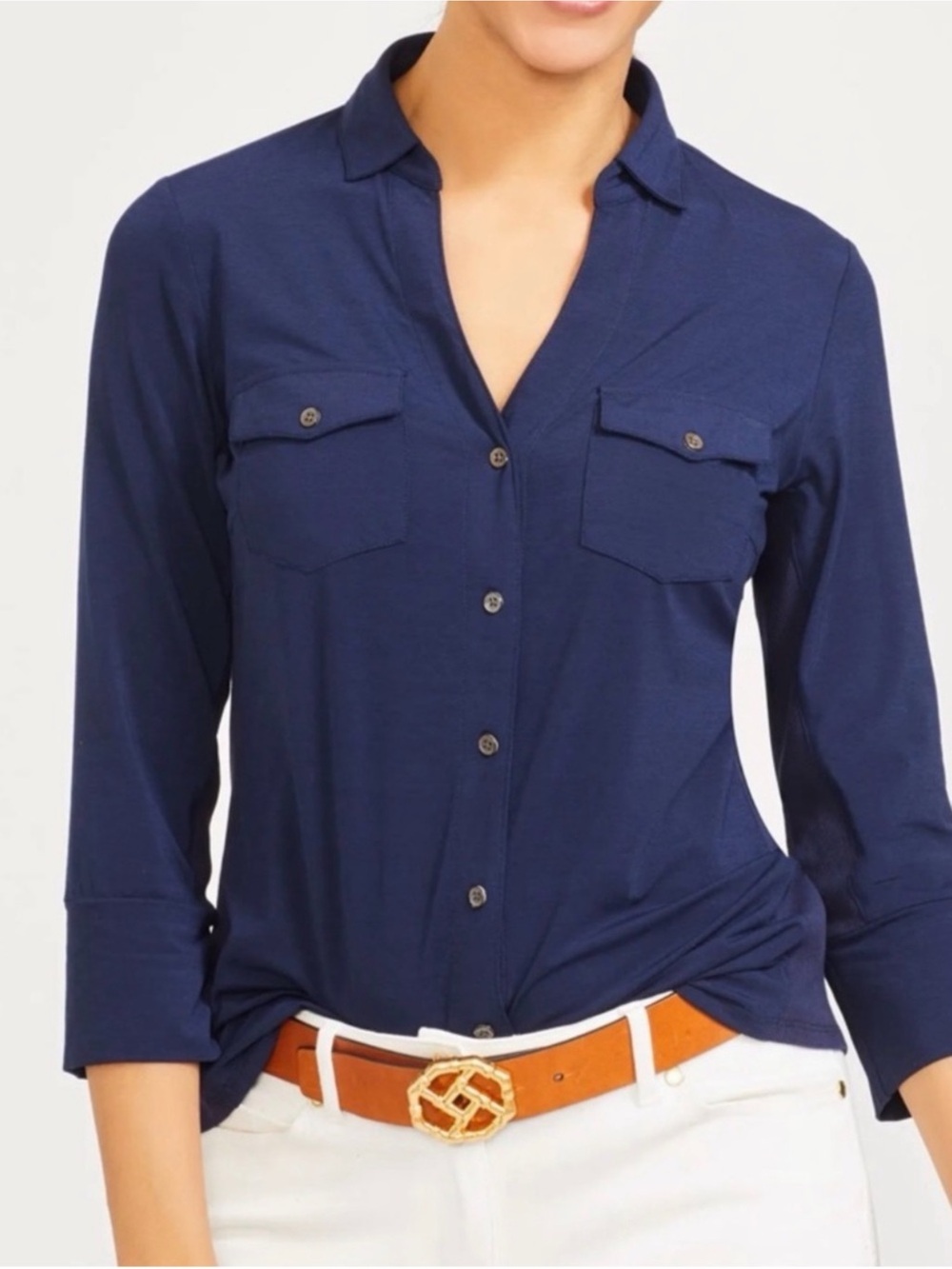 Chicos, Blue, Comfy, Blouse